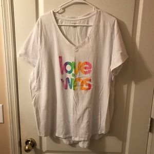 Lane Bryant Love Wins t-shirt